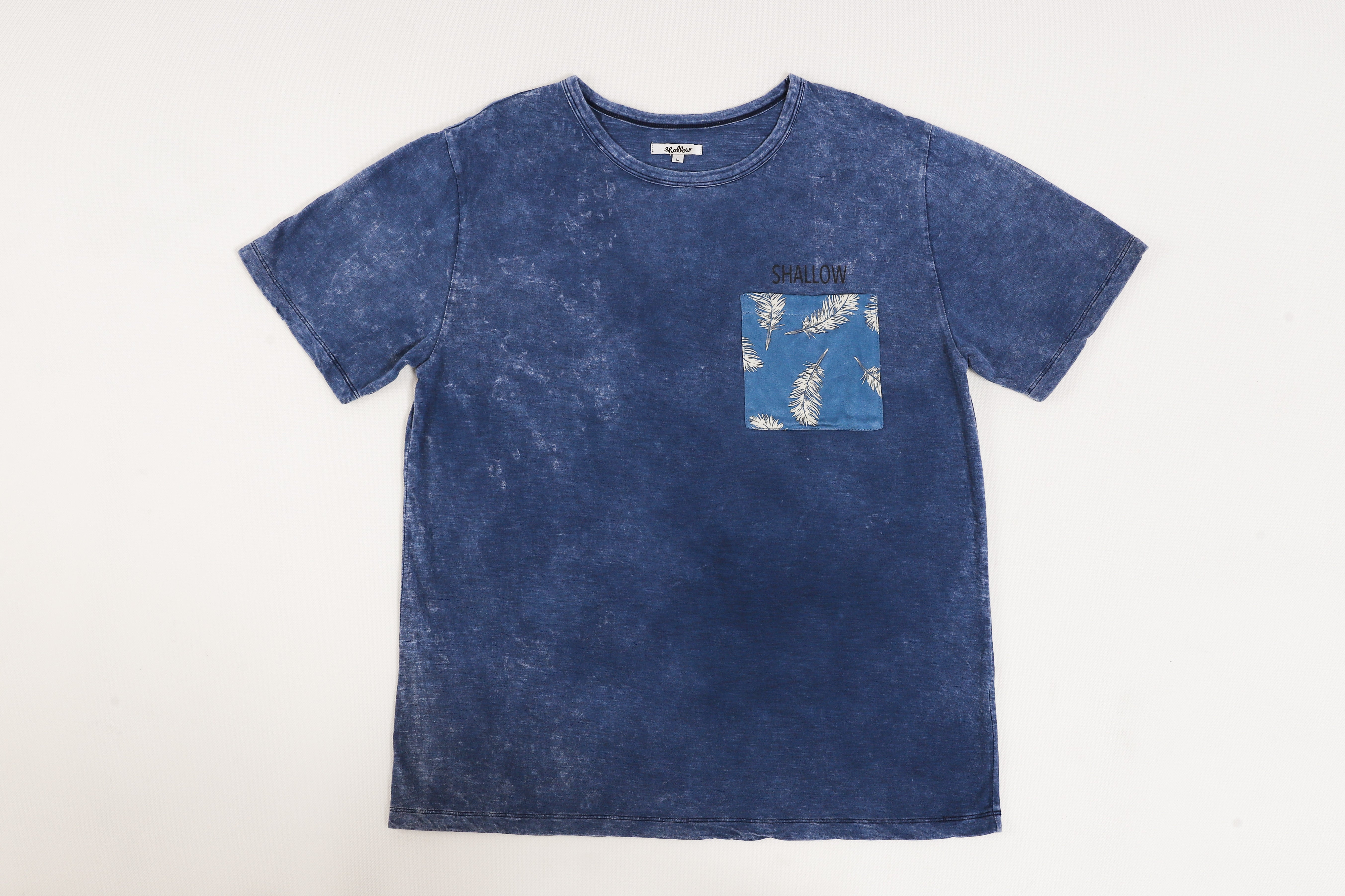 BIO WASH POCKET Tシャツ　(ユニセックス)（Shallow009)